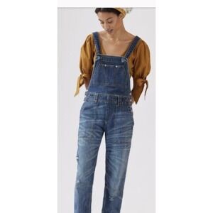 Pilcro Anthropologie Women's The Wanderer Overall Size 32 Blue Denim Pockets